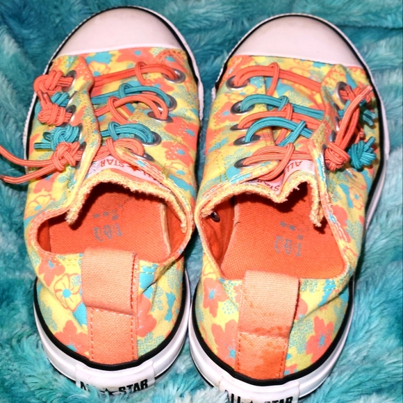 Hard to Find Converse CT Loop 2-Knot Girls Sz 4 Yellow Canvas All-Stars - Picture 11 of 13